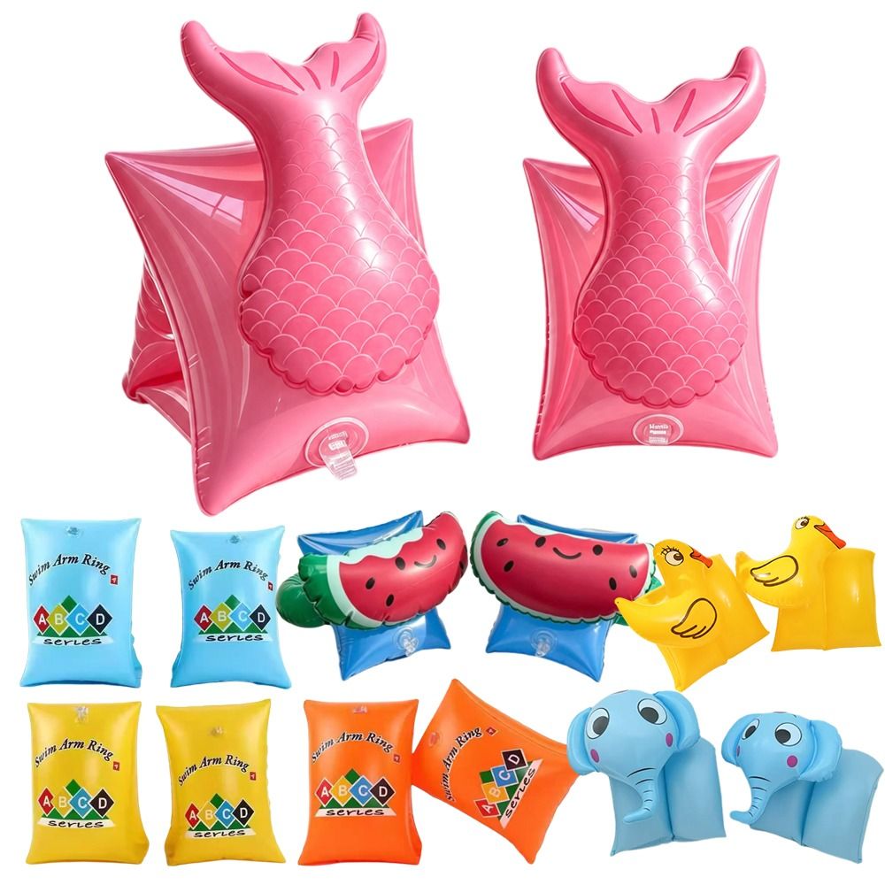 Pool Float Ring Inflatable - 1 paar modieuze opblaasbare armzwemringen, veiligheidszwemtrainingsarmbanden,