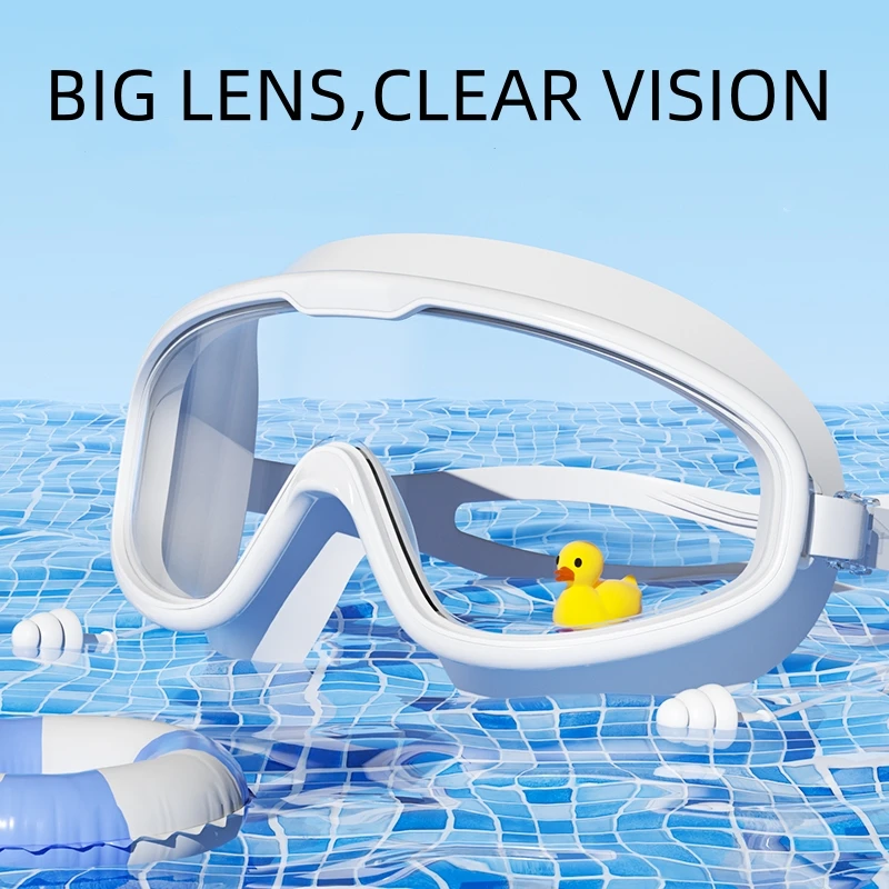Swim Goggles Anti Fog Uv - Zwembrillen met groot frame, HD-breedbeeld, anti-condens,