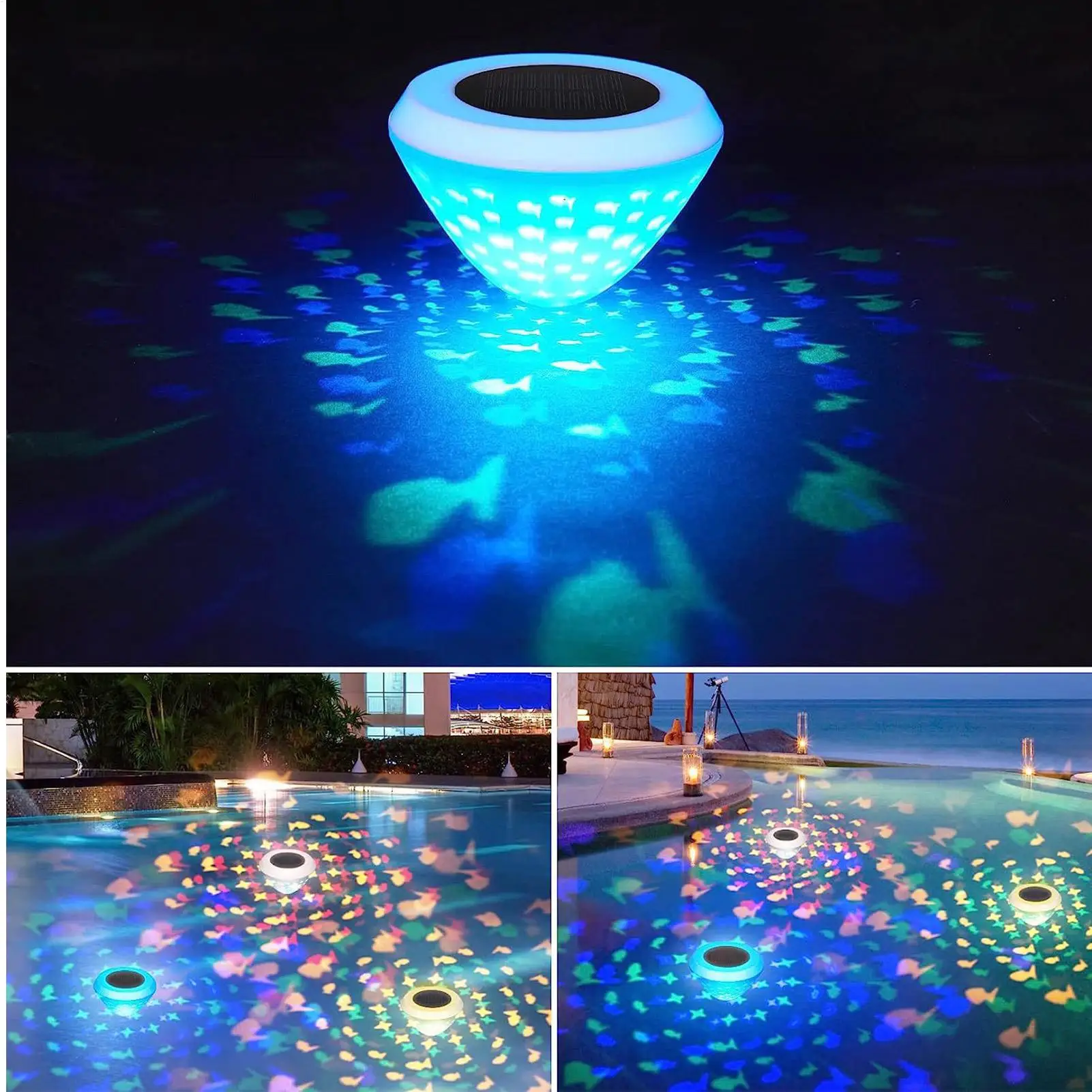 Drijvende lampen, waterdicht,  - Pool Light Solar Rechargeable recensie en prijs