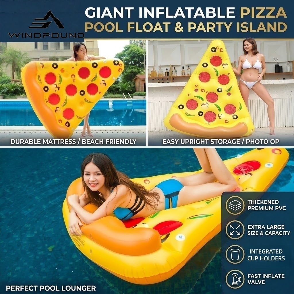 Reuze opblaasbare pizza zwemba - Pool Lounger Inflatable recensie en prijs