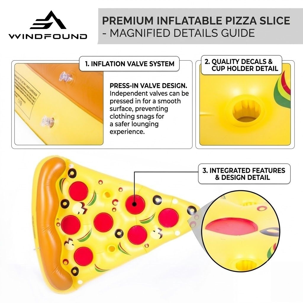 Reuze opblaasbare pizza zwemba - Pool Lounger Inflatable recensie en prijs
