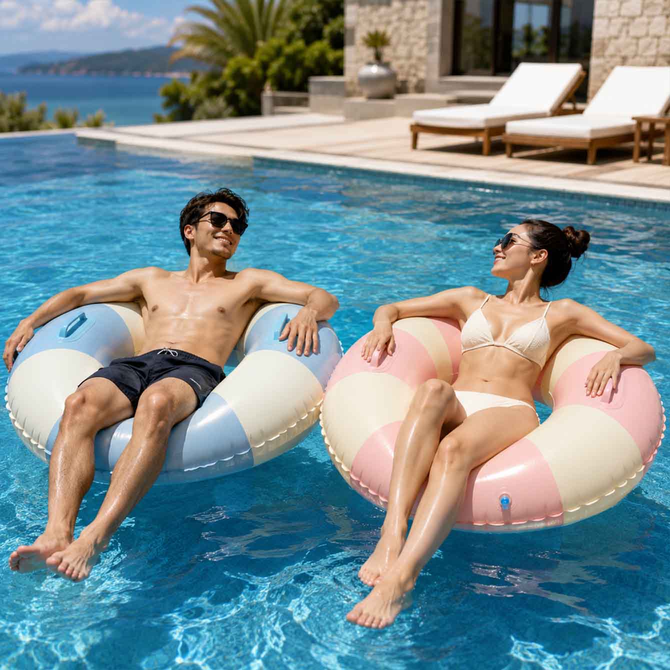 1PC opblaasbare zwemring met h - Pool Float Ring Inflatable recensie en prijs