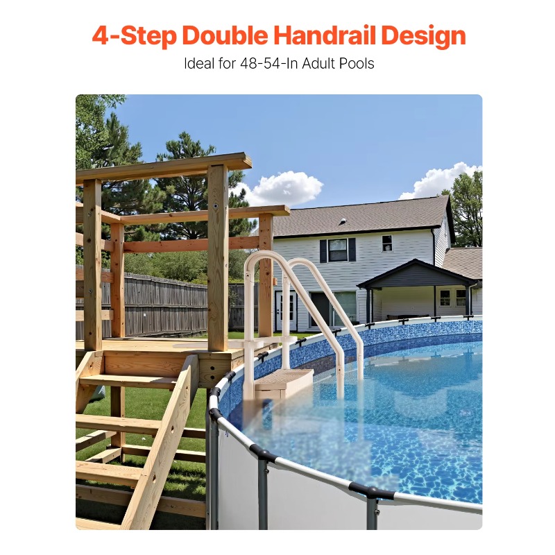 【Hot】 Zwembadtrap met dubbele  - Pool Ladder Above Ground recensie en prijs