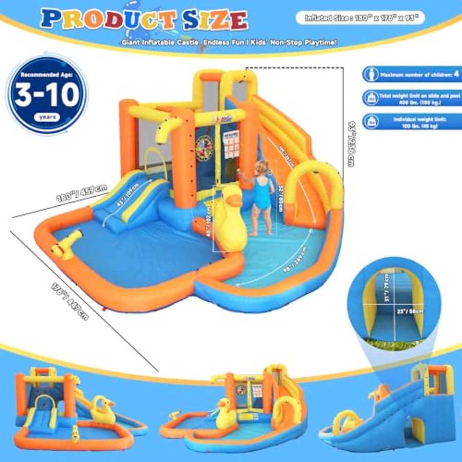 Opblaasbaar waterpark voor kin - Water Slide Inflatable recensie en prijs