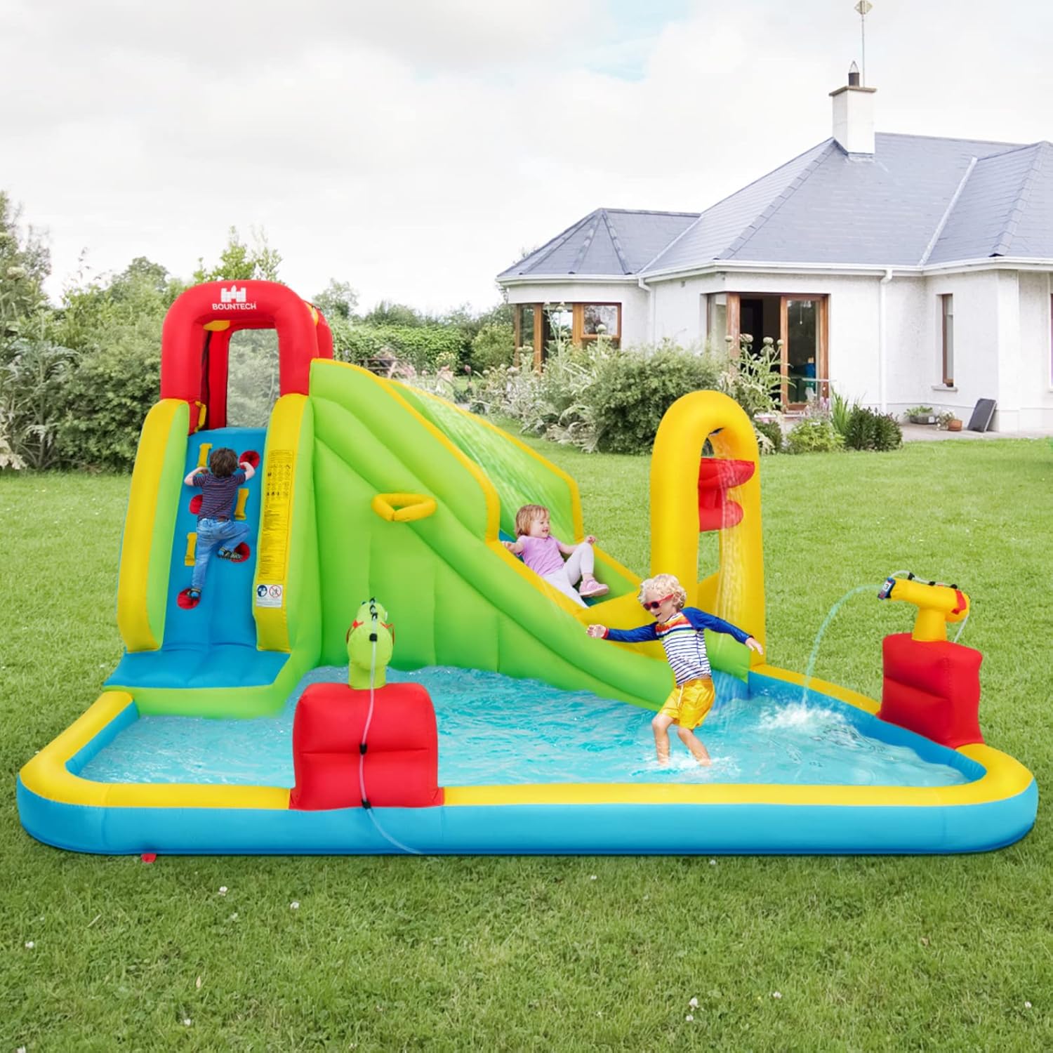 Mega Opblaasbaar Waterpark Spr - Water Slide Inflatable recensie en prijs