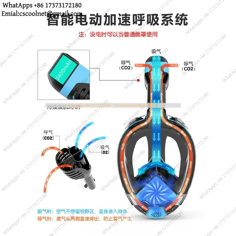 JS02 Elektrisch Snorkelmasker  - Snorkel Mask Full Face recensie en prijs