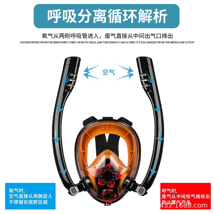 Snorkelmasker met dubbele buis - Snorkel Mask Full Face recensie en prijs